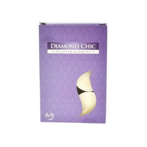 Béžové čajové sviečky DIAMOND CHIC 6ks