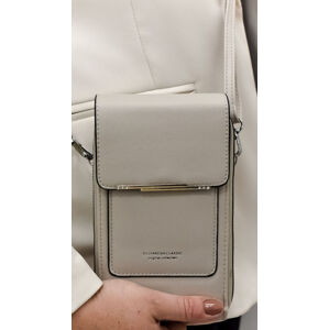 Dámska béžová kabelka na telefón/peňaženka s popruhom crossbody IVORY