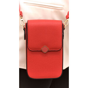 Dámska červená kabelka na telefón/peňaženka s popruhom crossbody NICOLA