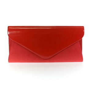 Dámska červená listová spoločenská kabelka BELLIE