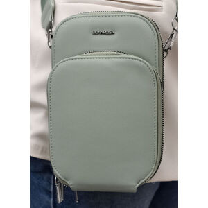 Dámska zelená kabelka na telefón/peňaženka s popruhom crossbody HATTIE