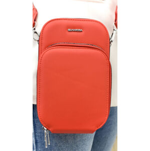 Dámska červená kabelka na telefón/peňaženka s popruhom crossbody HATTIE