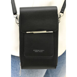 Dámska čierna kabelka na telefón/peňaženka s popruhom crossbody IVORY