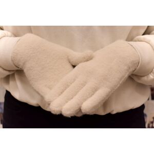 Dámske béžové mohérové rukavice BITHANY