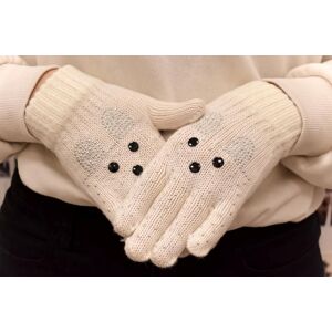 Dámske béžové zimné rukavice ELLIE