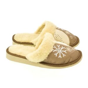 Dámske béžovo-hnedé papuče SNOW