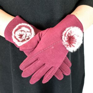 Dámske bordové rukavice