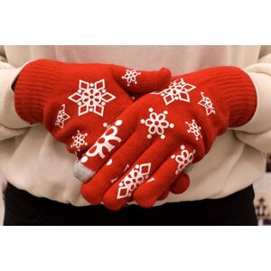 Dámske červené rukavice CHRISTMAS EDITION