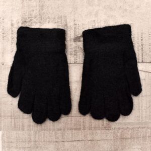 Dámske čierne mohérové rukavice BITHANY