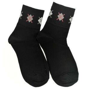 Dámske čierne ponožky KÁRO