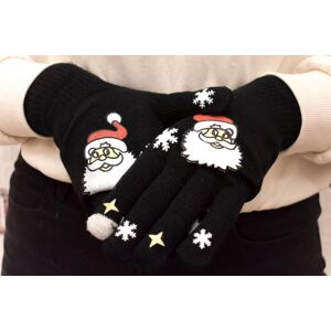 Dámske čierne rukavice CHRISTMAS 2