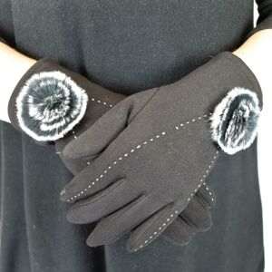 Dámske čierne rukavice