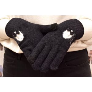 Dámske čierne zimné rukavice MATJIA
