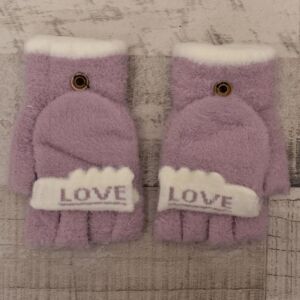 Dámske fialové rukavice LOVE
