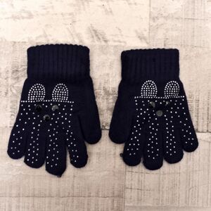 Dámske modré zimné rukavice ELLIE