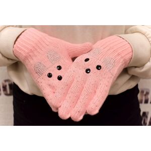 Dámske ružové zimné rukavice ELLIE