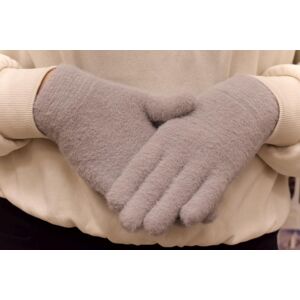 Dámske sivé mohérové rukavice BITHANY