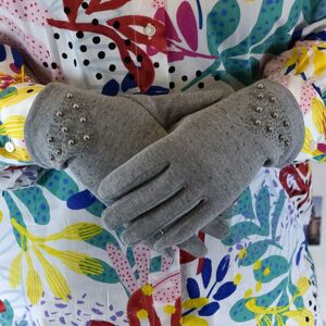 Dámske sivé rukavice MIRIAM