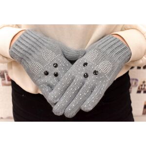 Dámske sivé zimné rukavice ELLIE