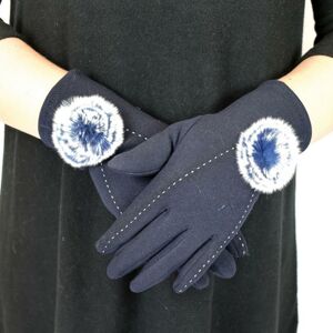 Dámske tmavo-modré rukavice