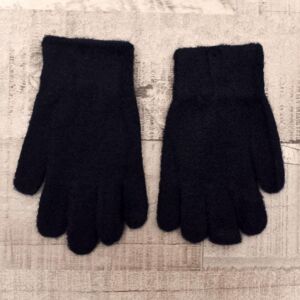 Dámske tmavomodré mohérové rukavice BITHANY