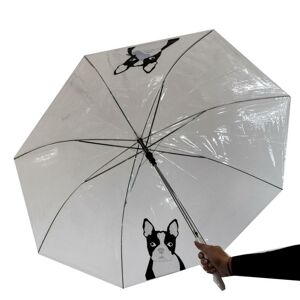 Dámsky biely priehľadný dáždnik INIGO