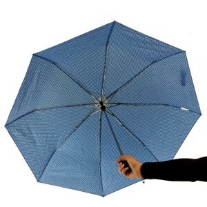 Dámsky modrý bodkovaný dáždnik MANHA