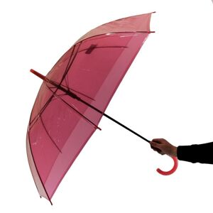 Dámsky priehľadný ružový dáždnik RIMSHA
