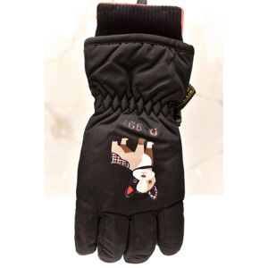 Detské čierne lyžiarske rukavice ECHT DOGGY 4-9YEAR