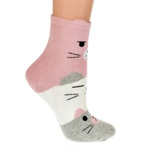 Detské ružovo-sivé ponožky ENA