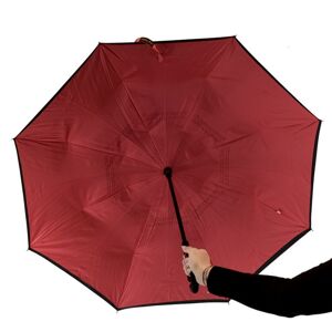 Unisex obrátený červený dáždnik DARIO